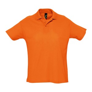 POLO PIQUÉ M/M 3 BOT SUMMER LARANJA 